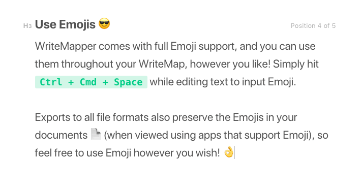 WriteMapper Emoji Support