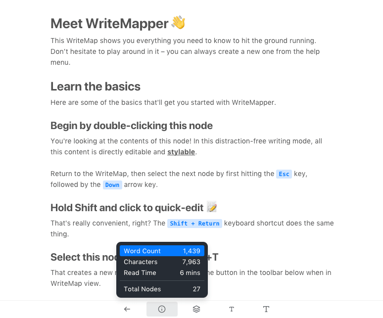 writemapper search text