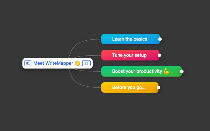 WriteMapper - Dark Mode