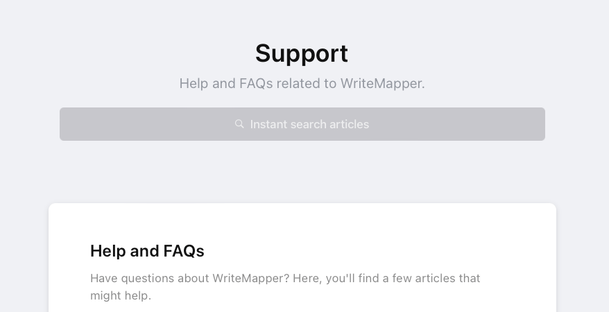 WriteMapper - Help & Support